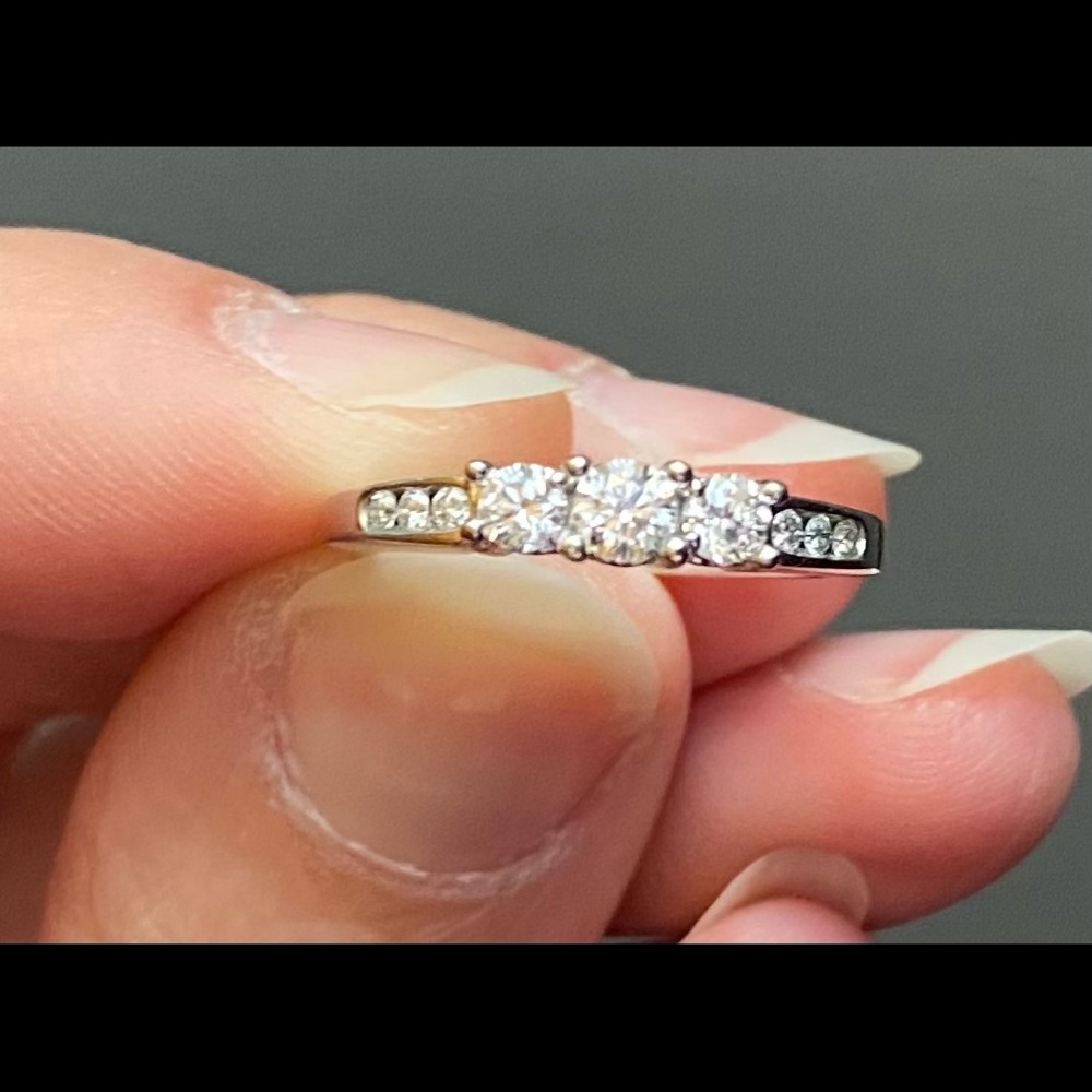 1/2 carat tw past/present/future diamond ring